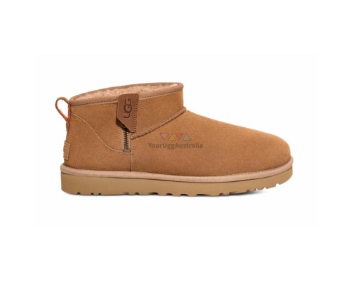 UGG WOMEN'S ULTRA MINI CHESTNUT ZIP