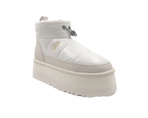 UGG WOMEN'S OBBA PLATFORM WHITE